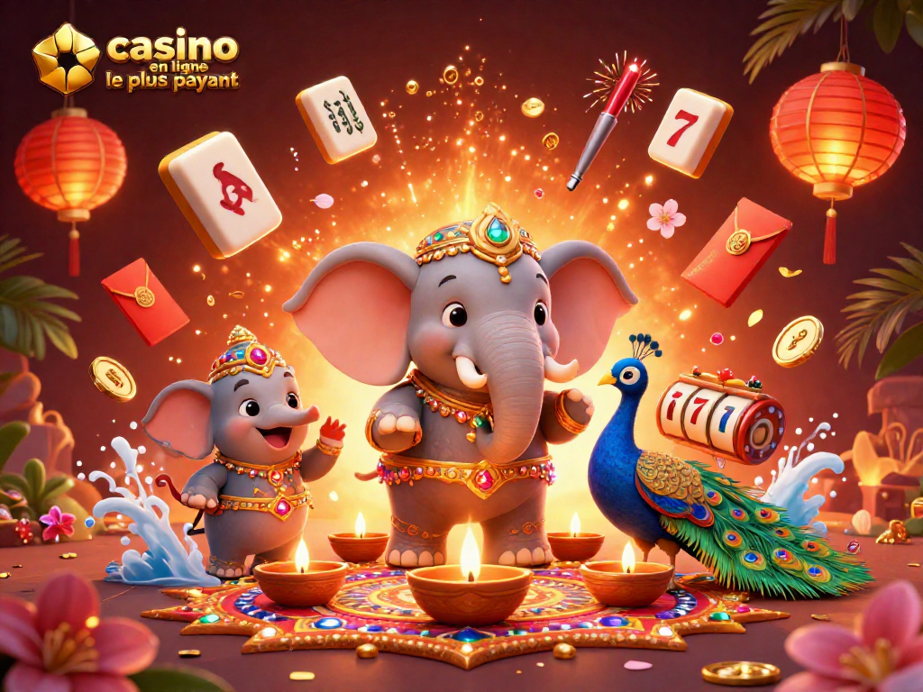 Jouez au casino en ligne le plus payant avec des éléments festifs et riches en jeux de casino.