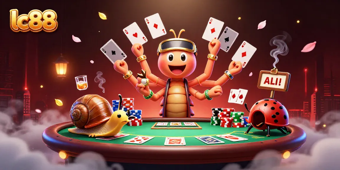 Experience high-stakes gaming at lc88 with an exhilarating scene featuring a millipede dealer and high-roller action.