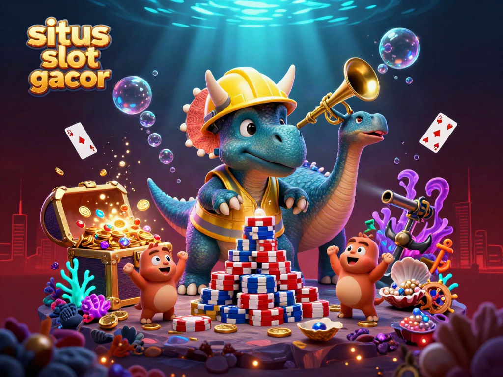 Engage with situs slot gacor action in a dynamic 3D illustration celebrating winning moments.