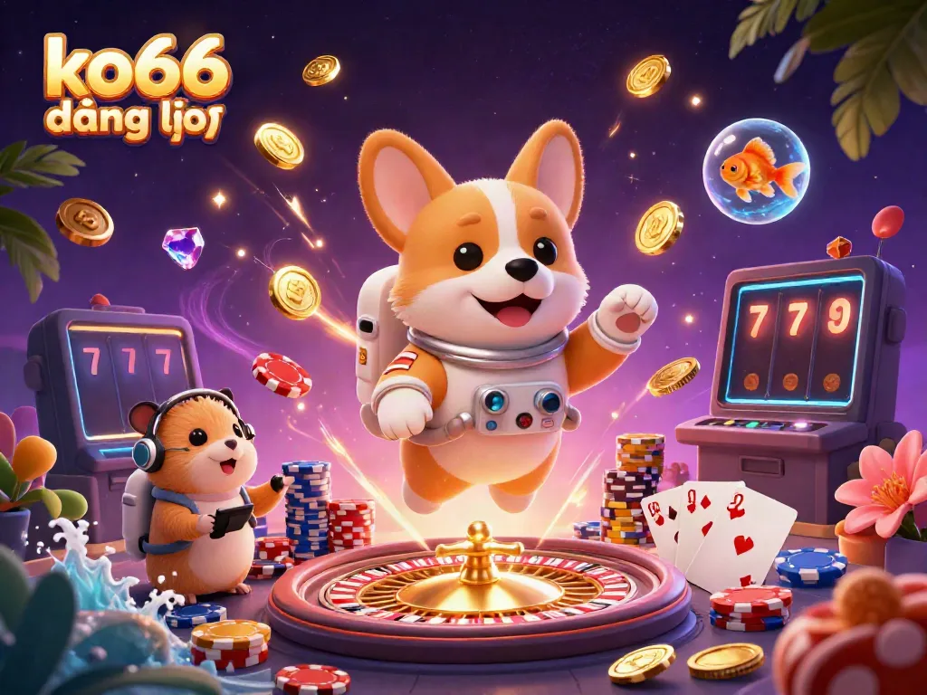 Experience thrilling gaming action with ko66 đăng nhập in a vibrant space casino.
